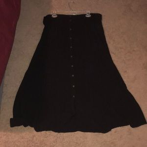 Black Button Down Skirt